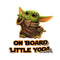 Sticker little Yoda on board - Go lettrage - Sticker Art Online