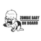 Sticker decal Zombie baby on board - Go lettrage - Sticker Art Online