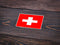 Autocollant drapeau Suisse - Go lettrage - Sticker Art Online