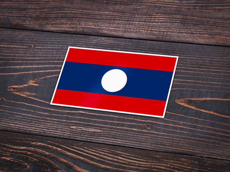 Autocollant drapeau Laos - Go lettrage - Sticker Art Online