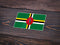 Autocollant drapeau Dominique - Go lettrage - Sticker Art Online