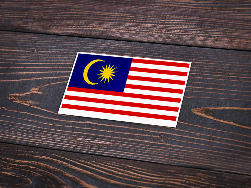 Autocollant drapeau Malaisie - Go lettrage - Sticker Art Online