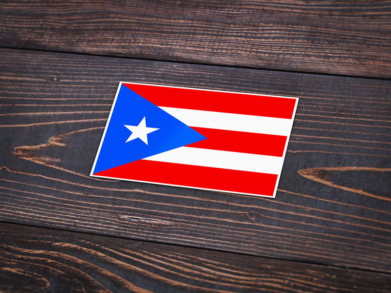 Autocollant drapeau Puerto Rico - Go lettrage - Sticker Art Online