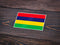 Autocollant drapeau Maurice - Go lettrage - Sticker Art Online