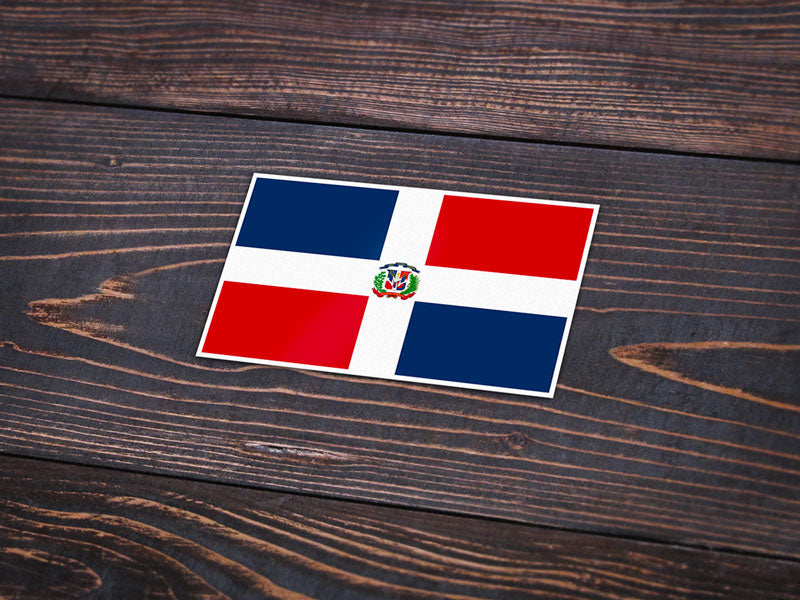Autocollant drapeau République Dominicaine - Go lettrage - Sticker Art Online