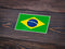 Autocollant drapeau Brézil - Go lettrage - Sticker Art Online