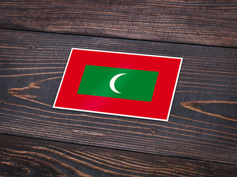 Autocollant drapeau Maldives - Go lettrage - Sticker Art Online