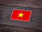 Autocollant drapeau Vietnam - Go lettrage - Sticker Art Online