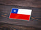 Autocollant drapeau Chili - Go lettrage - Sticker Art Online