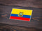 Autocollant drapeau Équateur - Go lettrage - Sticker Art Online