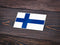 Autocollant drapeau Finlande - Go lettrage - Sticker Art Online