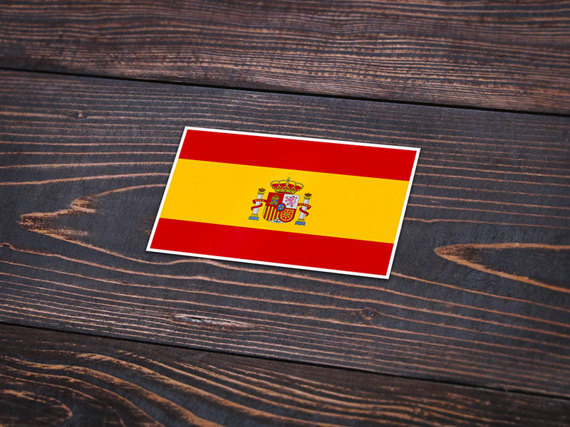 Autocollant drapeau Espagne - Go lettrage - Sticker Art Online