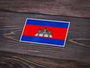 Autocollant drapeau Cambodge - Go lettrage - Sticker Art Online