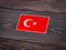 Autocollant drapeau Turquie - Go lettrage - Sticker Art Online