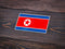 Autocollant drapeau Corée du Nord - Go lettrage - Sticker Art Online