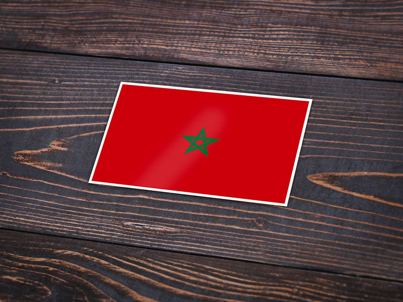 Autocollant drapeau Maroc - Go lettrage - Sticker Art Online