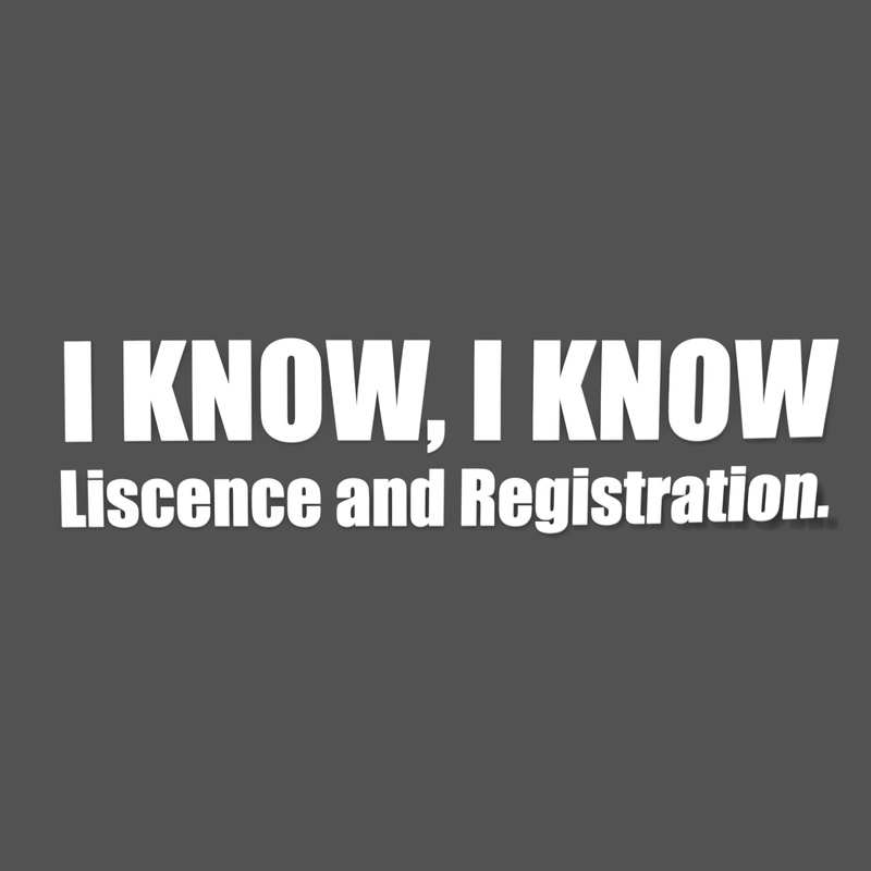 Liscence and registration decal sticker - Go lettrage - Sticker Art Online