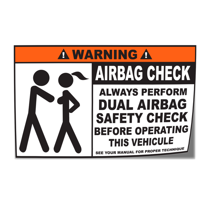 Warning airbags check sticker - Go lettrage - Sticker Art Online