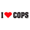Sticker I love cops - Go lettrage - Sticker Art Online