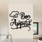 Lettrage bon appétit chapeau chef - Autocollant mur décoratif - Go lettrage - Sticker Art Online