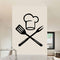 Couvert de cuisine BBQ chef - Autocollant mur décoratif - Go lettrage - Sticker Art Online