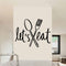 Let's eat - Autocollant mur décoratif - Go lettrage - Sticker Art Online