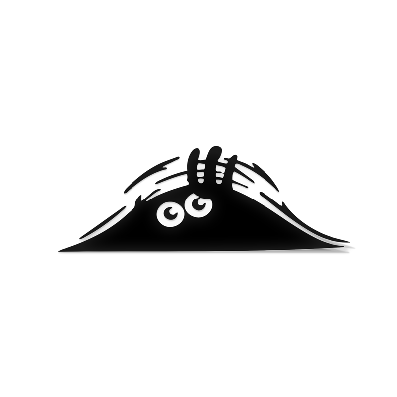 Autocollant decal Peeking Monster - Go lettrage - Sticker Art Online