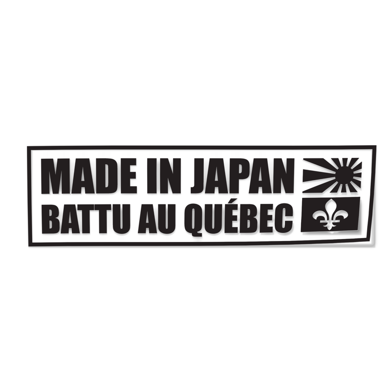 Autocollant battu au Québec decal - Go lettrage - Sticker Art Online