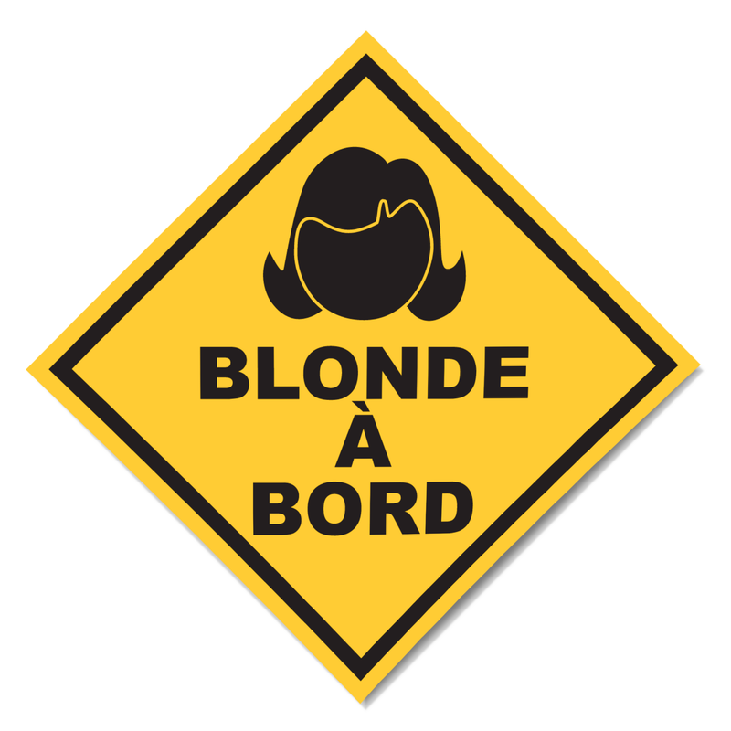 Vinyle autocollant Blonde à bord - Go lettrage - Sticker Art Online