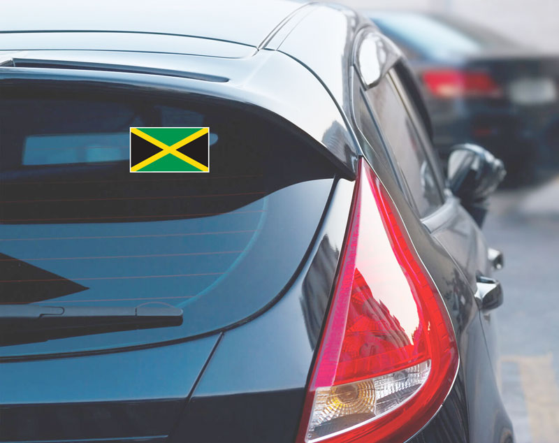 Autocollant drapeau Jamaique - Go lettrage - Sticker Art Online
