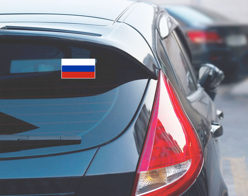 Autocollant drapeau Russie - Go lettrage - Sticker Art Online