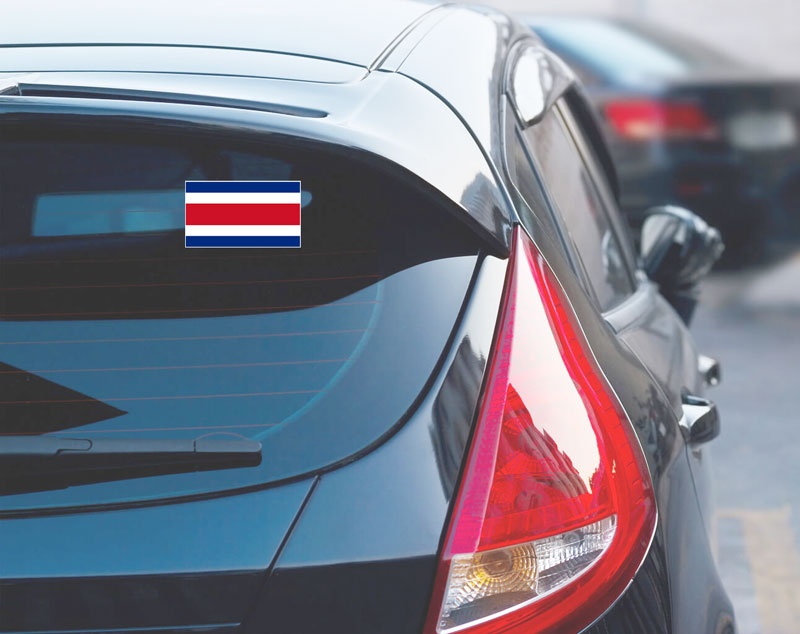 Autocollant drapeau Costa Rica - Go lettrage - Sticker Art Online