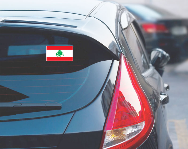 Autocollant drapeau Liban - Go lettrage - Sticker Art Online