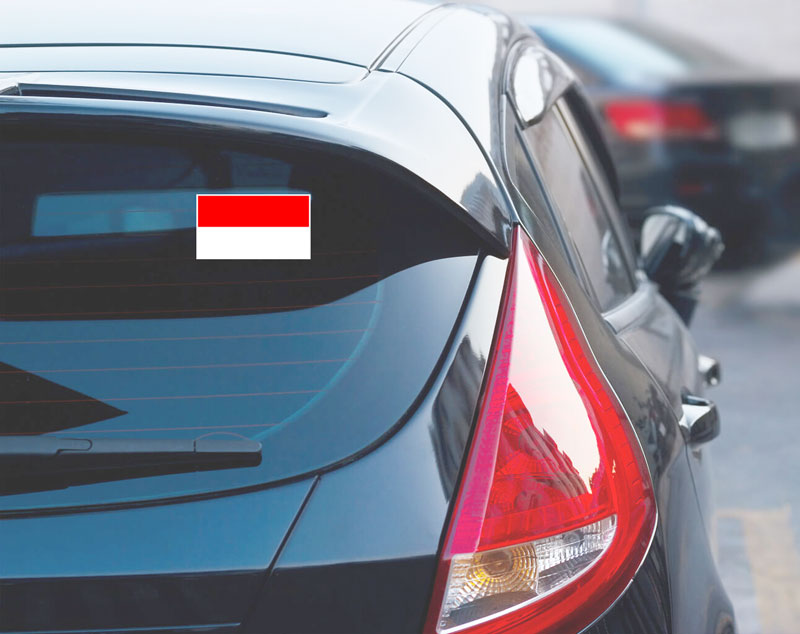 Autocollant drapeau Indonisie - Go lettrage - Sticker Art Online