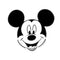 Tête Mickey Mouse - Autocollant mur décoratif - Go lettrage - Sticker Art Online
