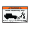 Warning don't touch my jeep sticker - Go lettrage - Sticker Art Online