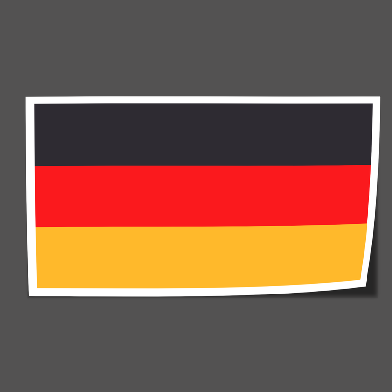 Autocollant drapeau Allemagne - Go lettrage - Sticker Art Online
