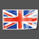 Autocollant drapeau Grande-Angleterre usé - Go lettrage - Sticker Art Online