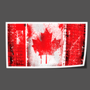 Autocollant drapeau Canada usé - Go lettrage - Sticker Art Online