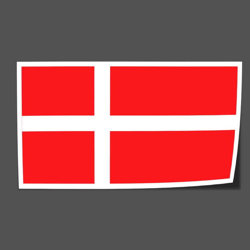 Autocollant drapeau Danemark - Go lettrage - Sticker Art Online