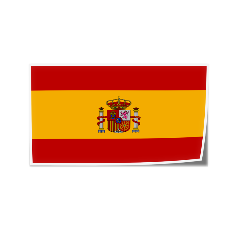 Autocollant drapeau Espagne - Go lettrage - Sticker Art Online