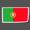 Autocollant drapeau Portugal - Go lettrage - Sticker Art Online
