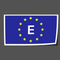 Autocollant drapeau Europe - Go lettrage - Sticker Art Online