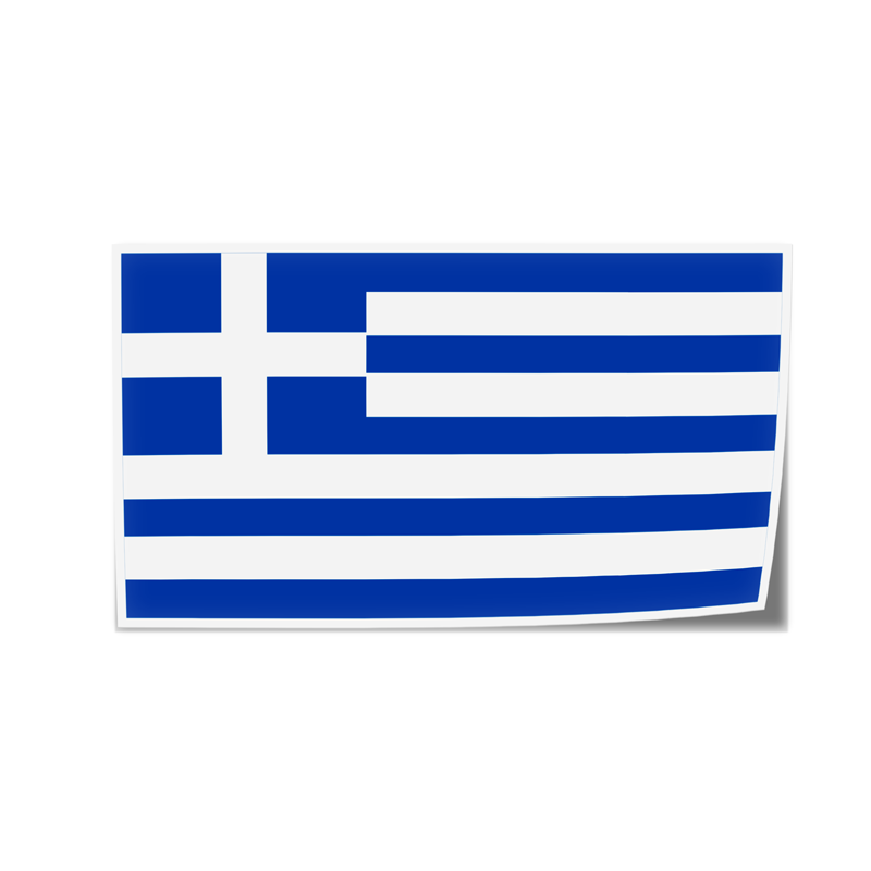 Autocollant drapeau Grèce - Go lettrage - Sticker Art Online