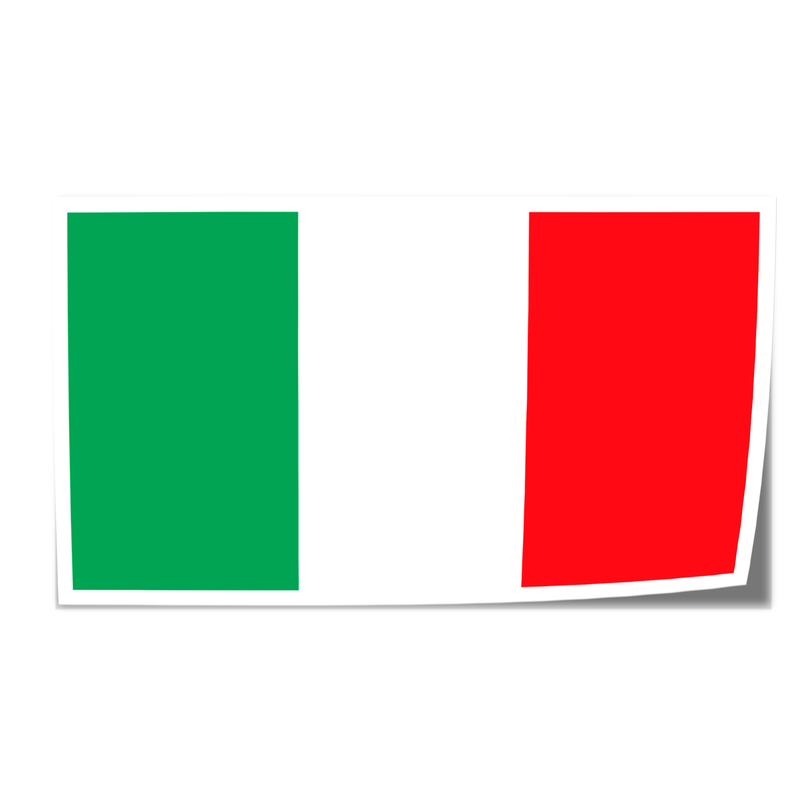 Autocollant drapeau Italie - Go lettrage - Sticker Art Online