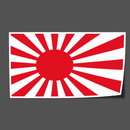 Autocollant drapeau Japon - Go lettrage - Sticker Art Online