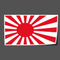Autocollant drapeau Japon - Go lettrage - Sticker Art Online