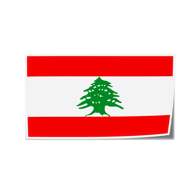 Autocollant drapeau Liban - Go lettrage - Sticker Art Online