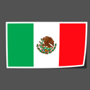 Autocollant drapeau Mexique - Go lettrage - Sticker Art Online