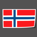Autocollant drapeau Norvège - Go lettrage - Sticker Art Online